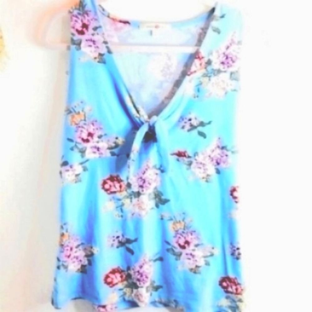 Blue Floral Tank 